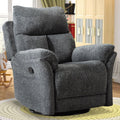 Swivel Rocker Recliner Chair Nursery, Manual Fabric Small Rocking