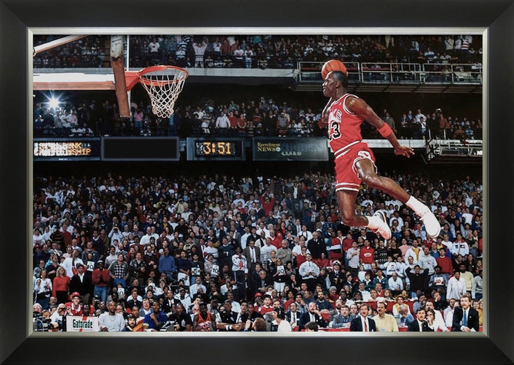 Michael Jordan 1988 All Star Game Slam Dunk Framed